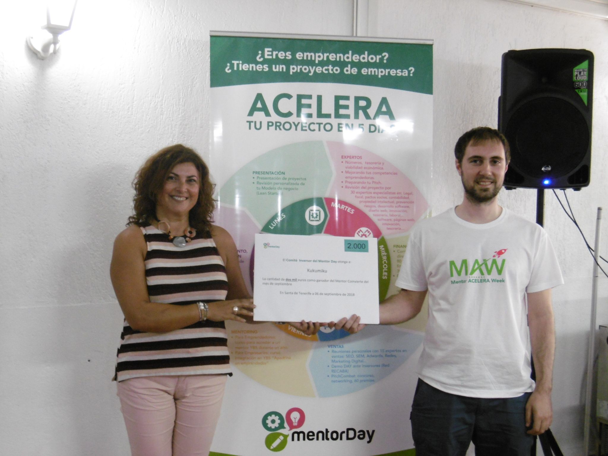 Importantes fondos de inversión premian en Mentor Day Canarias a la startup Kukumiku por su contribución social