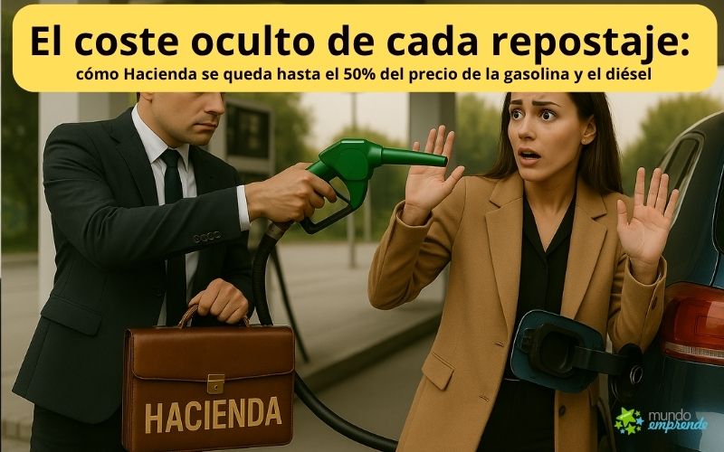El coste oculto de cada repostaje: cómo Hacienda se queda hasta el 50% del precio de la gasolina y el diésel El coste oculto de cada repostaje, Hacienda