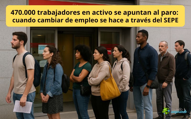 470 000 trabajadores en activo se apuntan al paro