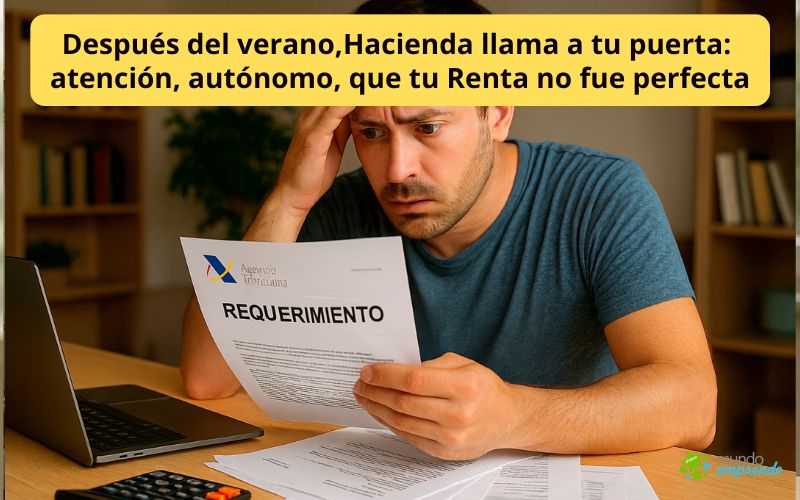 Después del verano, Hacienda llama a tu puerta: atención, autónomo, que tu Renta no fue perfecta Hacienda llama a tu puerta: atención, autónomo tu Renta