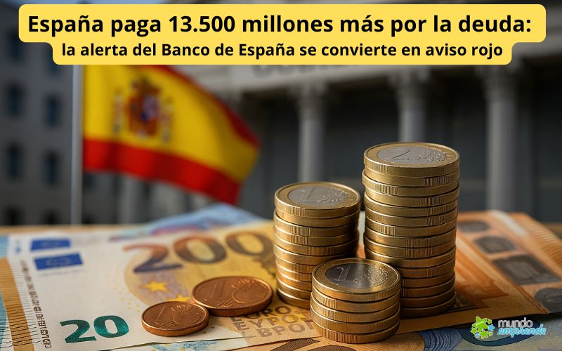 España paga 13.500 millones más por la deuda: la alerta del Banco de España se convierte en aviso rojo