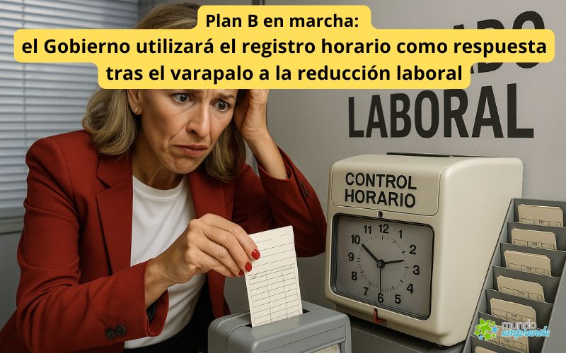 Plan B en marcha: el Gobierno utilizará el registro horario como respuesta tras el varapalo a la reducción laboral