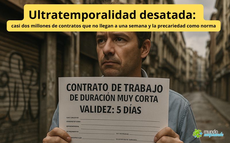 Ultratemporalidad desatada: casi dos millones de contratos que no llegan a una semana y la precariedad como norma Ultratemporalidad desatada