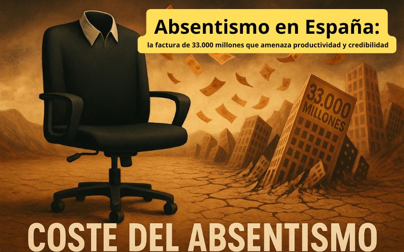 La factura de 33.000 millones que amenaza productividad y credibilidad, absentismo en España