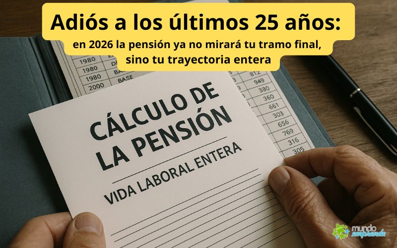 Adiós a los últimos 25 años: en 2026 la pensión ya no mirará tu tramo final, sino tu trayectoria entera