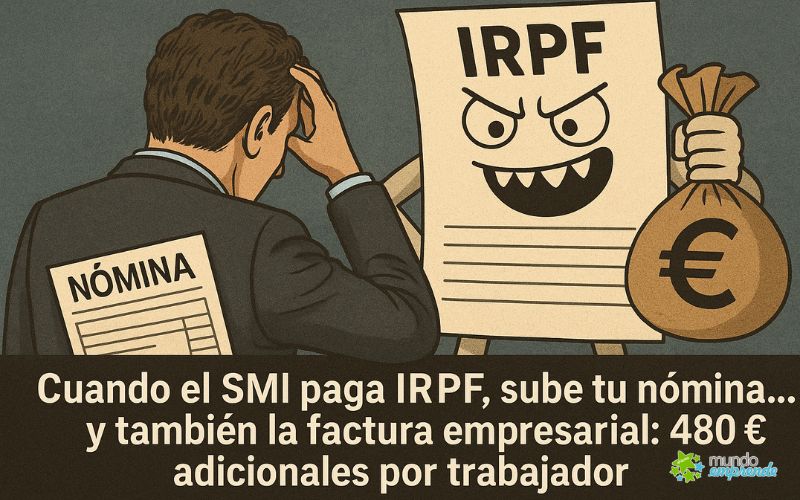 Cuando el SMI paga IRPF, sube tu nómina… y también la factura empresarial: 480 € adicionales por trabajador
