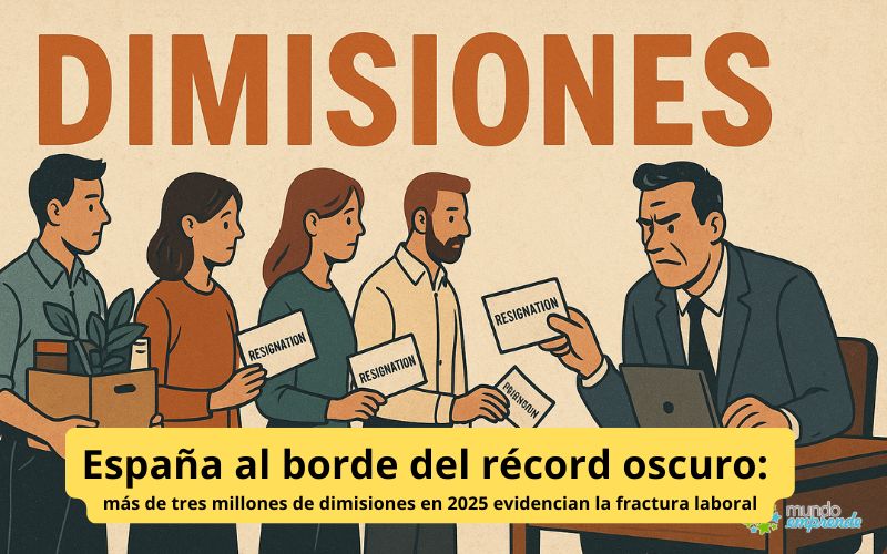 España al borde del récord oscuro: más de tres millones de dimisiones en 2025 evidencian la fractura laboral