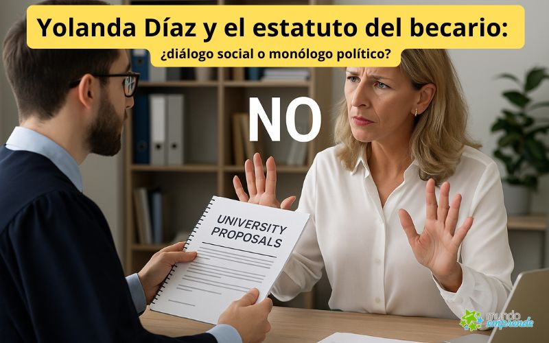 Yolanda Díaz y el estatuto del becario: ¿diálogo social o monólogo político?