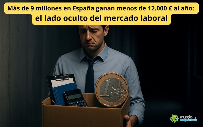 Más de 9 millones en España ganan menos de 12.000 € al año: el lado oculto del mercado laboral