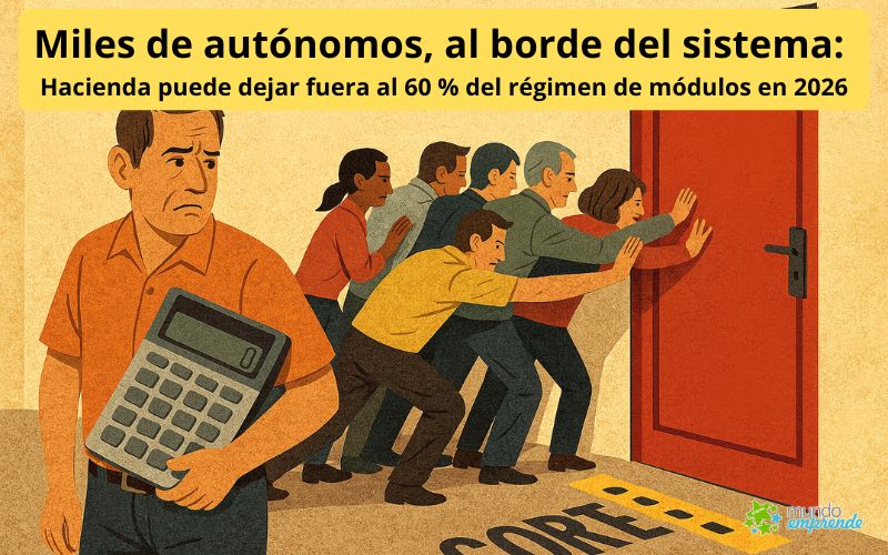 Miles de autónomos, al borde del sistema: Hacienda puede dejar fuera al 60 % del régimen de módulos en 2026