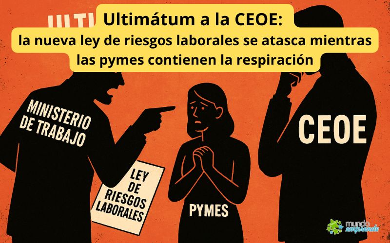 Ultimátum a la CEOE: la nueva ley de riesgos laborales se atasca mientras las pymes contienen la respiración