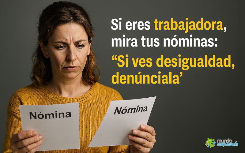 Yolanda Díaz desafía a las trabajadoras a mirar sus nóminas: ‘Si ves desigualdad, denúnciala’