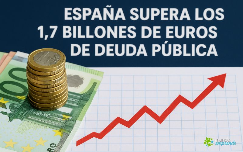 España supera los 1,7 billones de euros de deuda pública: qué implica para autónomos, pymes y emprendedores