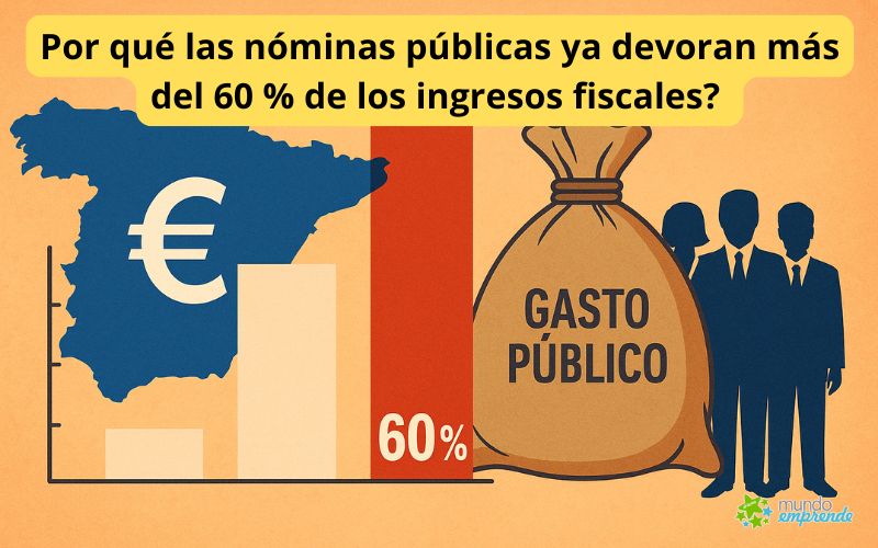 Por qué las nóminas públicas ya devoran más del 60 % de los ingresos fiscales? — Y por qué preocupa a autónomos, pymes y emprendedores