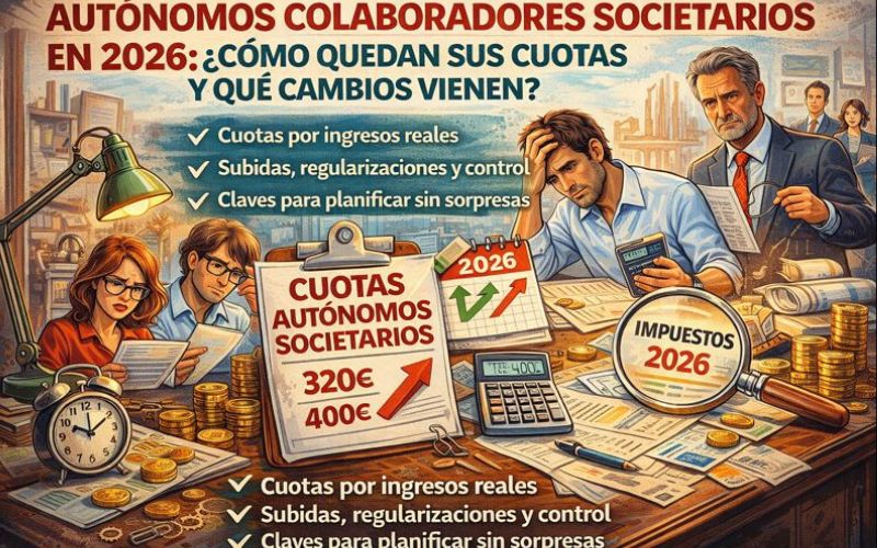 Autónomos colaboradores societarios en 2026: cómo quedan las cuotas, qué cambios vienen y cómo planificar tu economía