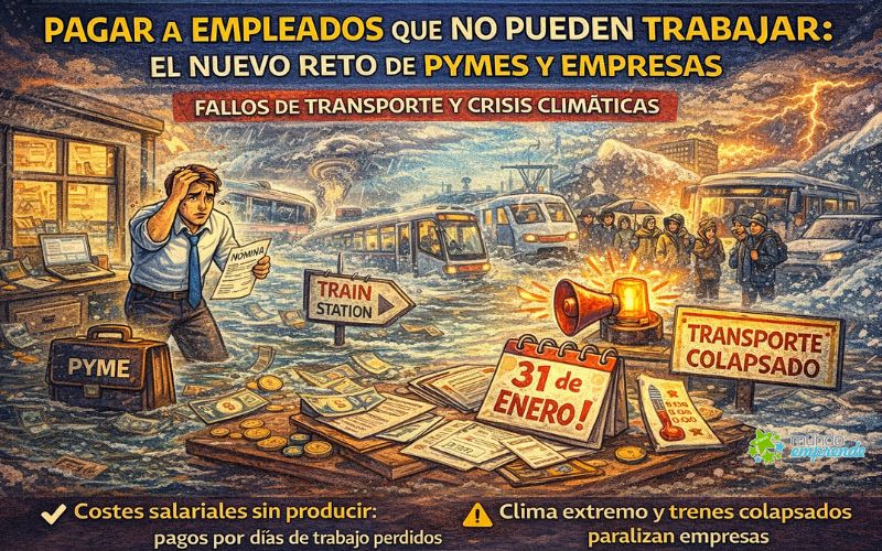 Empresas y pymes ante los nuevos retos laborales: pagar a empleados que no pueden llegar por fallos de transporte y crisis climáticas