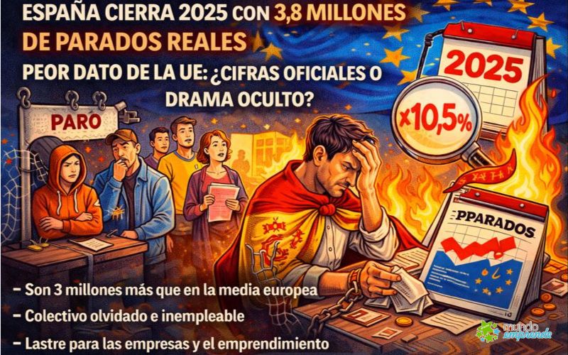 España cierra 2025 con 3,8 millones de parados reales: el peor dato de la UE y un desafío para la economía productiva