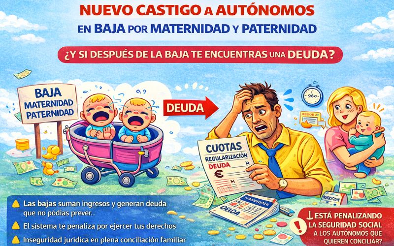 La nueva penalización silenciosa a los autónomos en baja por maternidad o paternidad: más incertidumbre con la regularización de cuotas