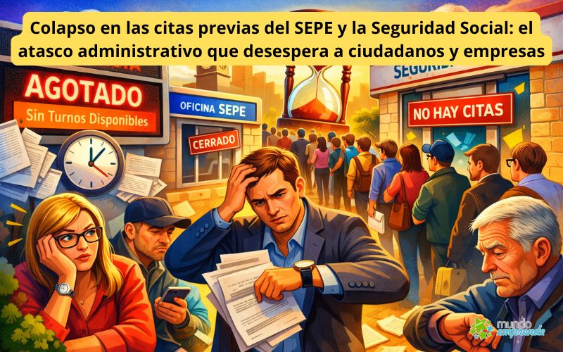 Colapso en las citas previas del SEPE y la Seguridad Social: el atasco administrativo que desespera a ciudadanos y empresas