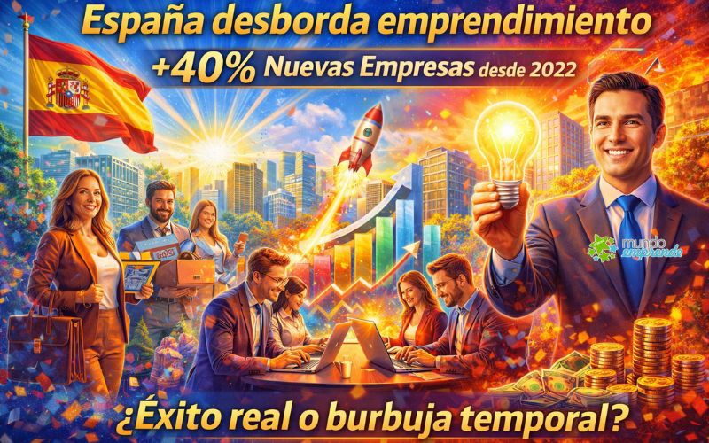 La creación de empresas en España se dispara un 40% desde 2022: ¿rebote o cambio estructural?