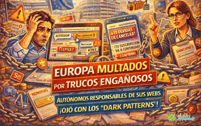 Europa endurece las reglas digitales: multas para autónomos por prácticas engañosas en sus webs, incluso sin saberlo