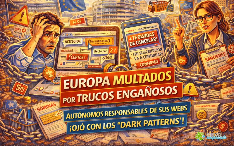 Europa endurece las reglas digitales: multas para autónomos por prácticas engañosas en sus webs, incluso sin saberlo