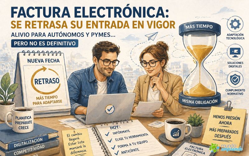 Retraso de la factura electrónica: alivio temporal para autónomos y pymes… pero con fecha de caducidad