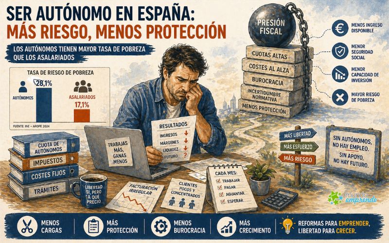 Ser autónomo en España: más riesgo, menos protección y un sistema que penaliza el emprendimiento