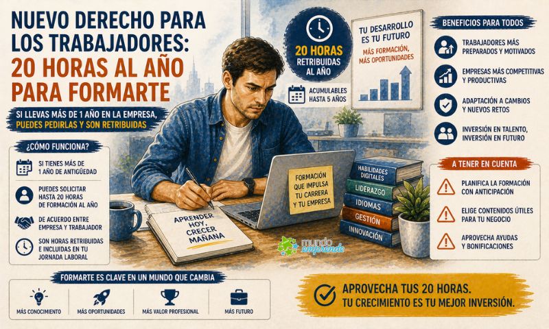 20 horas retribuidas para formación: un nuevo derecho laboral que vuelve a tensionar a las empresas