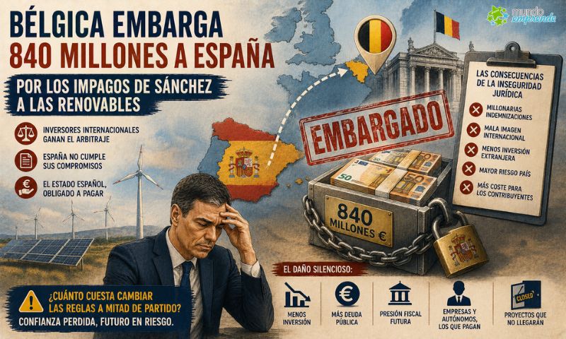 Bélgica embarga 840 millones a España por las renovables: inseguridad jurídica y deterioro de imagen para la economía española