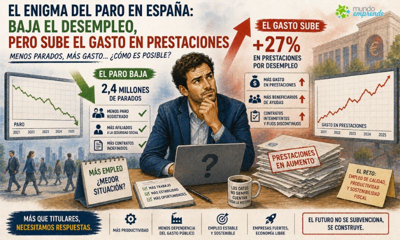 El enigma del paro en España: baja el desempleo, pero el gasto en prestaciones se dispara El enigma del paro en España