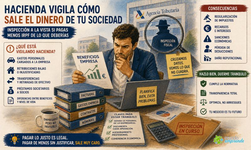 Hacienda intensifica el control sobre sociedades y autónomos: el foco está en cómo se saca el dinero de la empresa