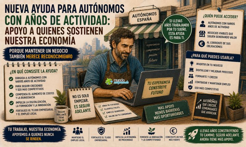 Nueva ayuda para autónomos con varios años de actividad: las comunidades buscan frenar el desgaste del emprendimiento en España