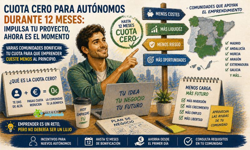 Nuevas bonificaciones para autónomos en 2026: qué comunidades ofrecen cuota cero y por qué el mapa fiscal español empieza a fragmentarse