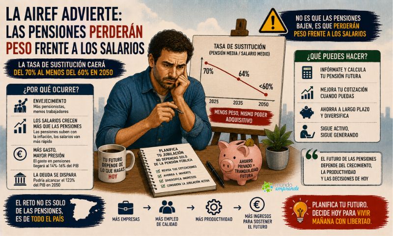 AIReF pone fecha a la pérdida de poder adquisitivo de las pensiones: el gran desafío económico que ya preocupa a autónomos y empresas AIReF pone fecha a la pérdida de poder adquisitivo de las pensiones