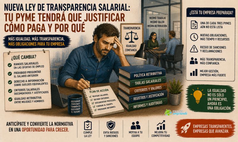 Llega la nueva ley de transparencia salarial: pymes y autónomos con empleados deberán justificar cómo pagan y por qué